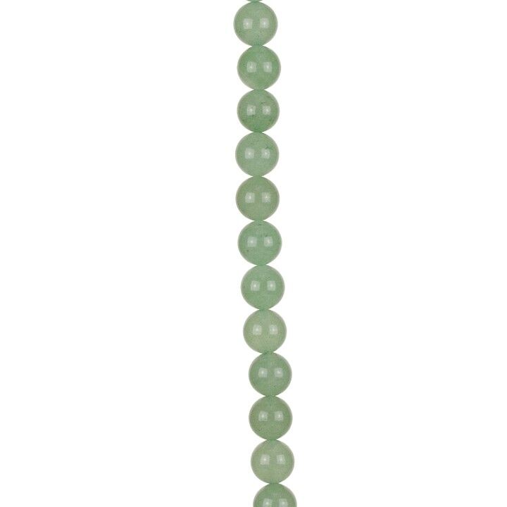 Filo di perle di vetro, pallina 10mm, 40cm, verde