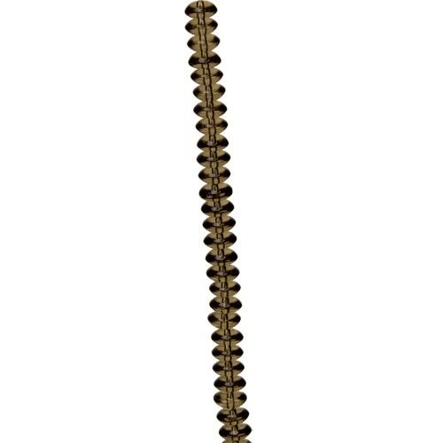 Filo di perle di vetro, 5x8mm, marrone