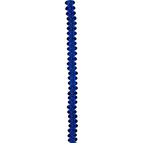 Filo di perle di vetro, 5x10mm, blu