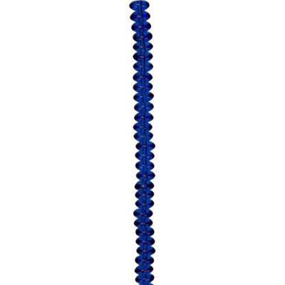 Hilo de perlas de vidrio, 5 x 10 mm, color azul