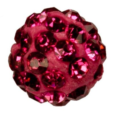 Pallina con pietre, 10mm, rosa