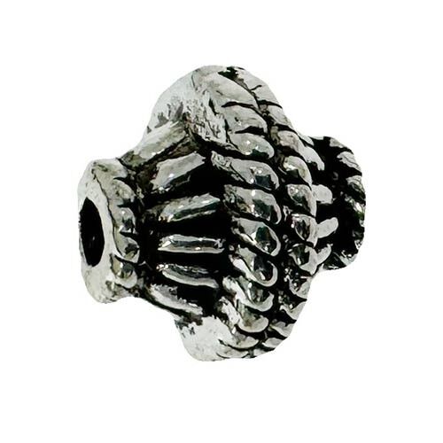 50 spacers, 9x9mm, silver