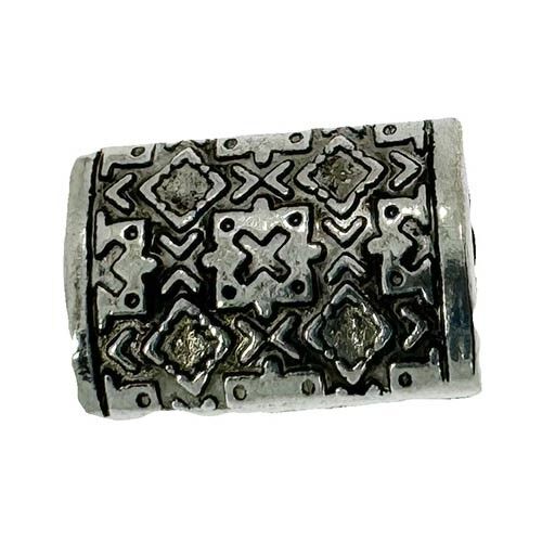 50 spacers, 12x9mm, silver