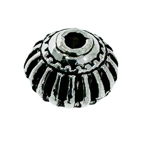 100 spacers, 6x8mm, silver