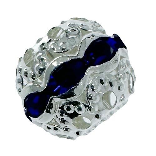 50 boules, 10 mm, bleu argenté clair