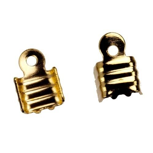2.500 Endstücke klappbar, 2mm, KC Gold