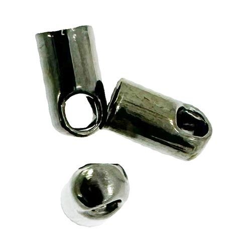 2.000 Endkappen mit Öse, 2,4mm, Antrazit