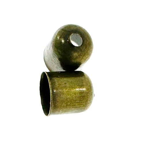 1.000 Endkappen, 7,1mm, Antikgrün