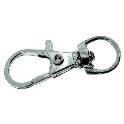 100 mousquetons gros, 32 mm, argent