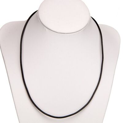 Chaîne en ruban de cire, 2,0 mm, noir