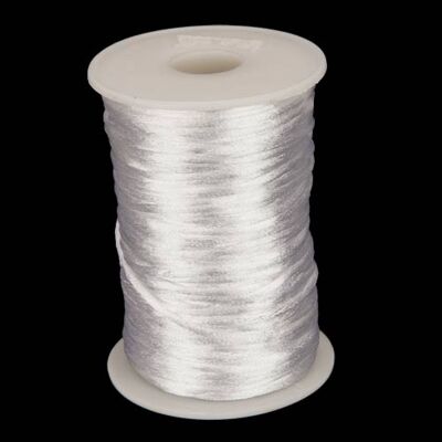 Nastro di raso 100m, 2mm, bianco