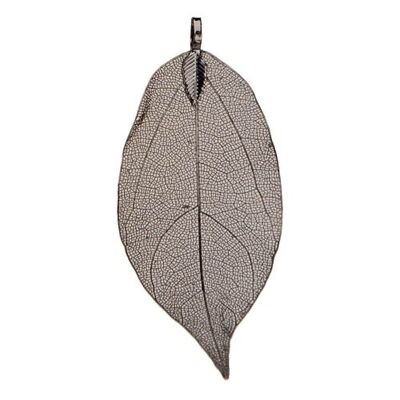 Pendente Foglia Media, Naturale/Rame, Antracite