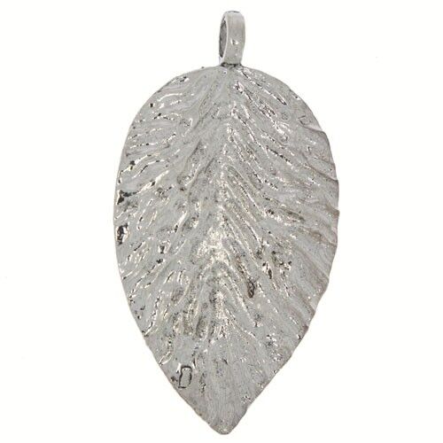 Ciondolo foglia, 93x51mm, argento