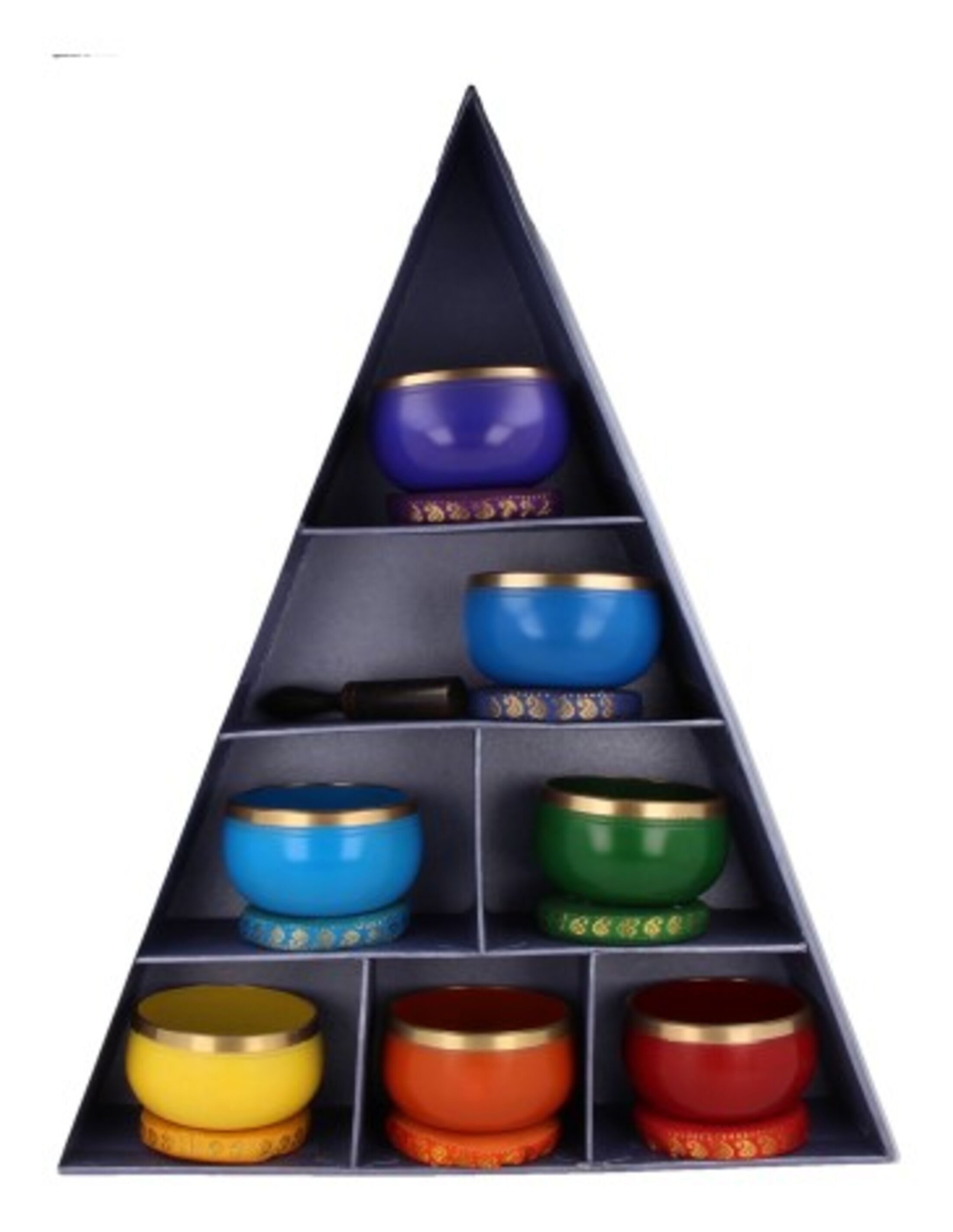 Set di campane tibetane per chakra in scatola triangolare