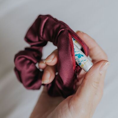 Chouchou avec poche secrète - Violet