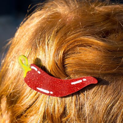 Fermaglio per capelli al peperoncino