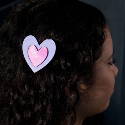 Pince à cheveux en forme de cœur