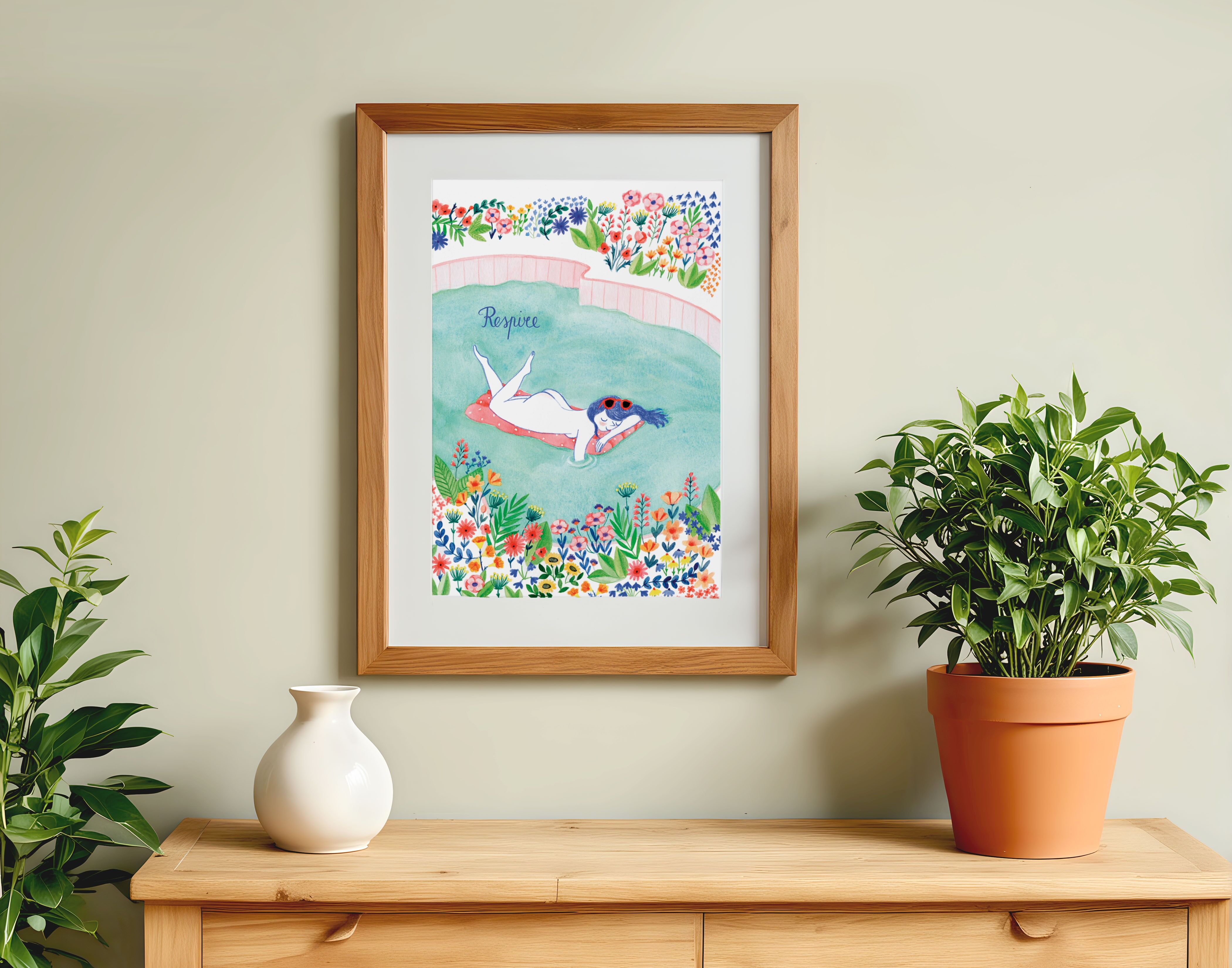 Affiche "La piscina" (A4)