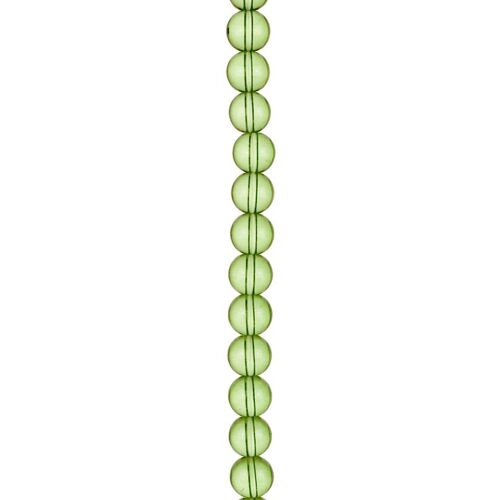 Strang Glasperlen, Kugel 8mm, 31cm, Grün klar