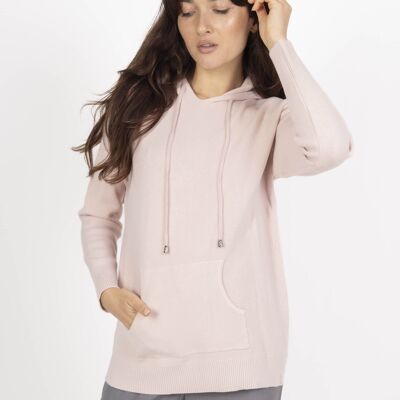 FELPA IN MAGLIA CON CAPPUCCIO