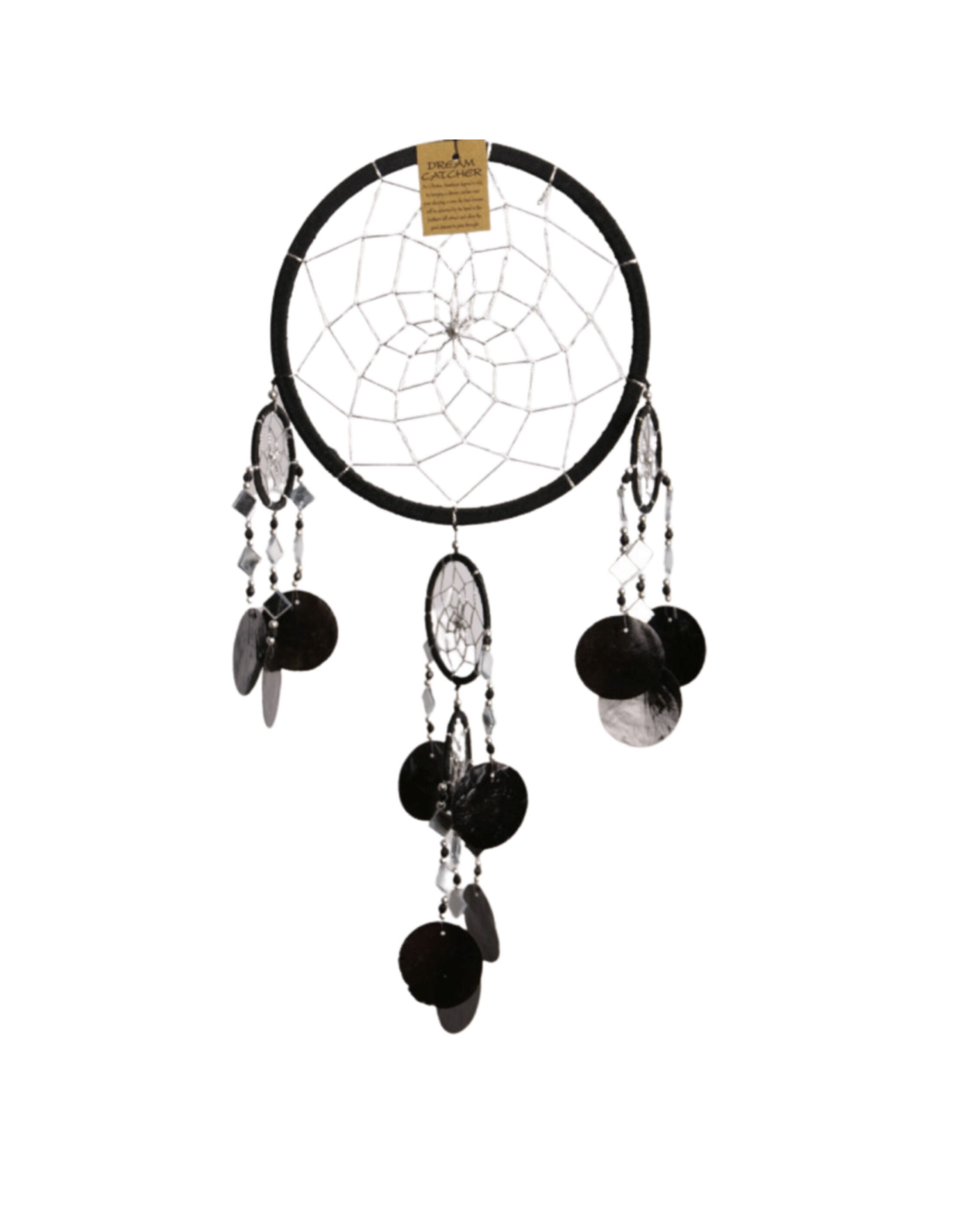 Guscio specchio Dreamcatcher 22 CM - Nero
