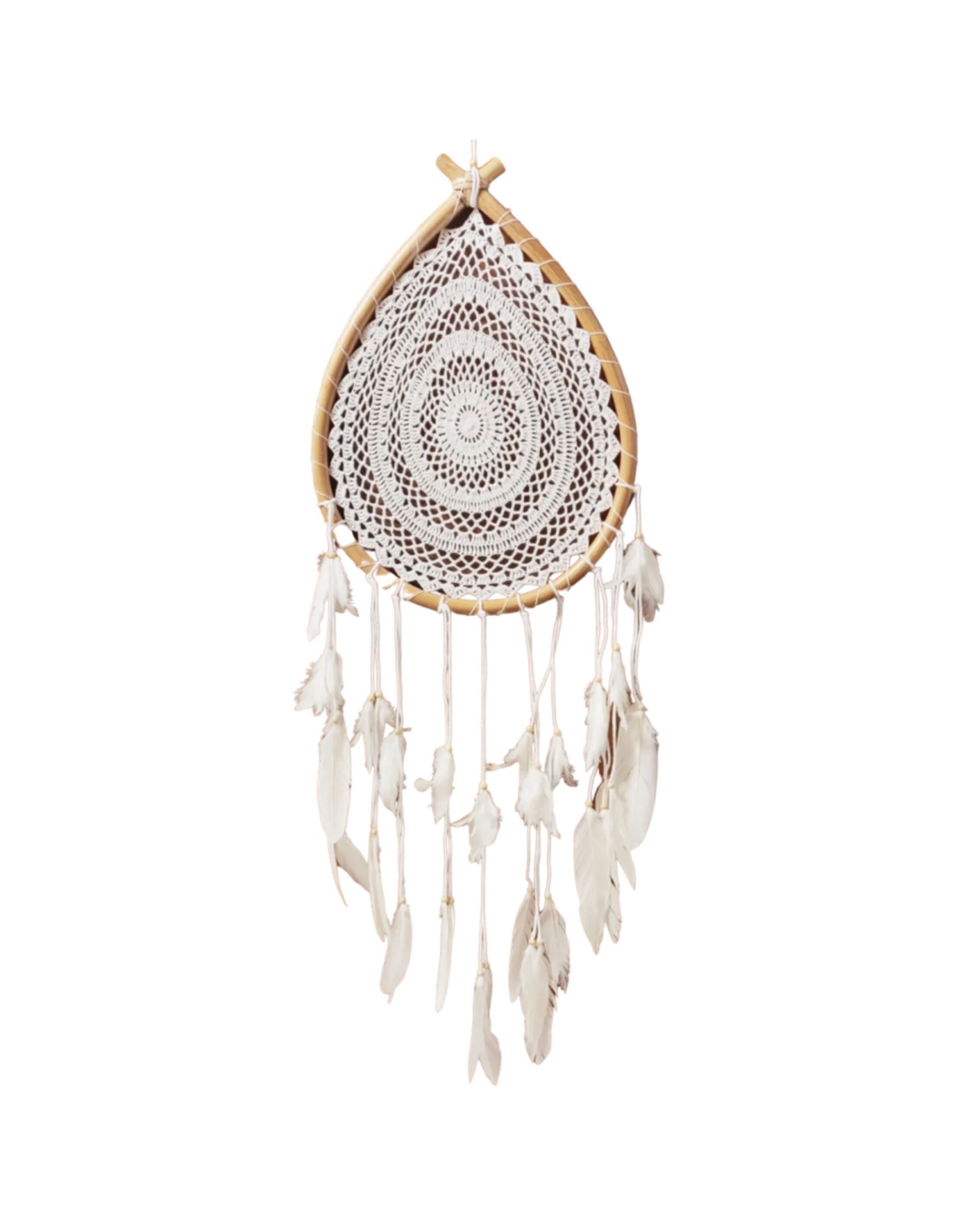 Acchiappasogni in rattan all'uncinetto - 40 cm - Grande