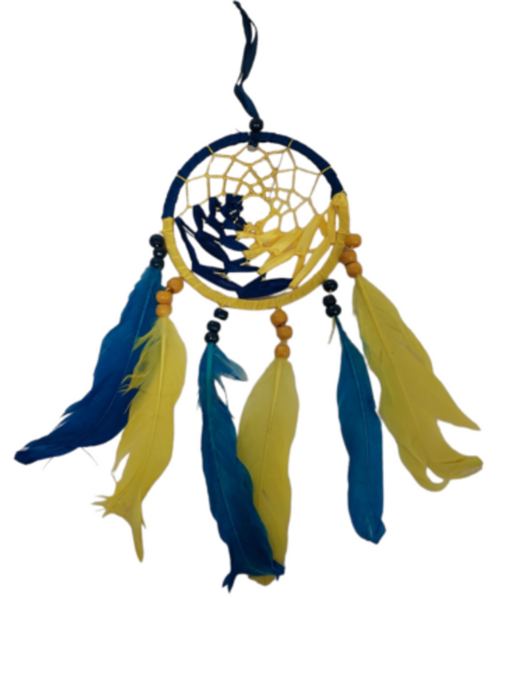 Attrape-rêves -11cm - Vague - Bleu & Jaune