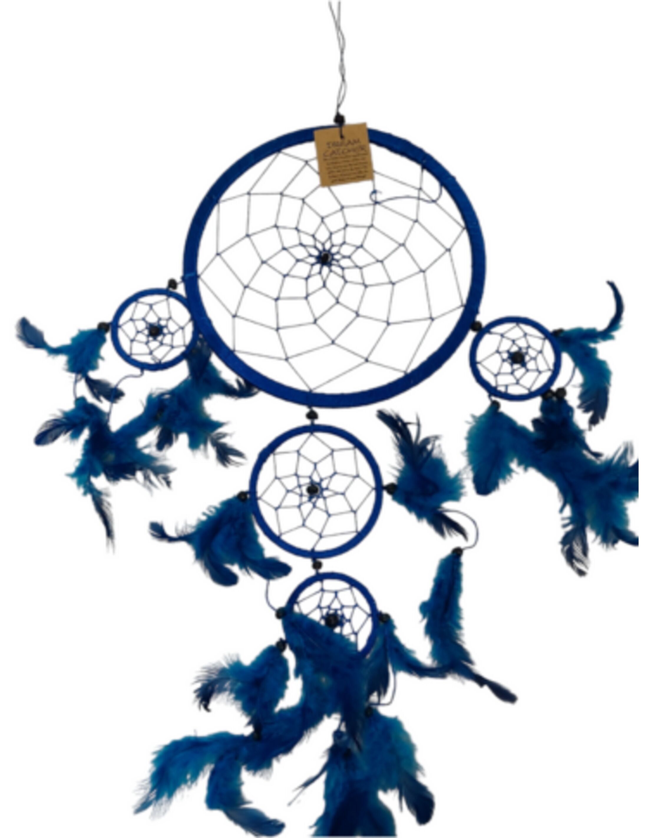 Acchiappasogni - 22 cm - Blu - solo piume - Acchiappasogni