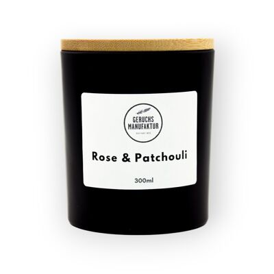 bougie parfumée premium Rose Patchouli