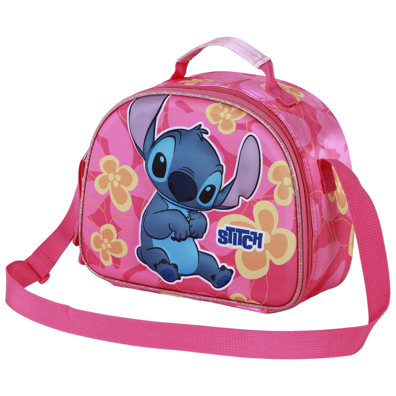 Disney Lilo e Stitch Borsa per il pranzo 3D carina, rosa