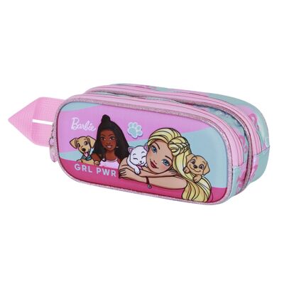 Barbie Pets-Estuche Portatodo 3D Doble, Rosa