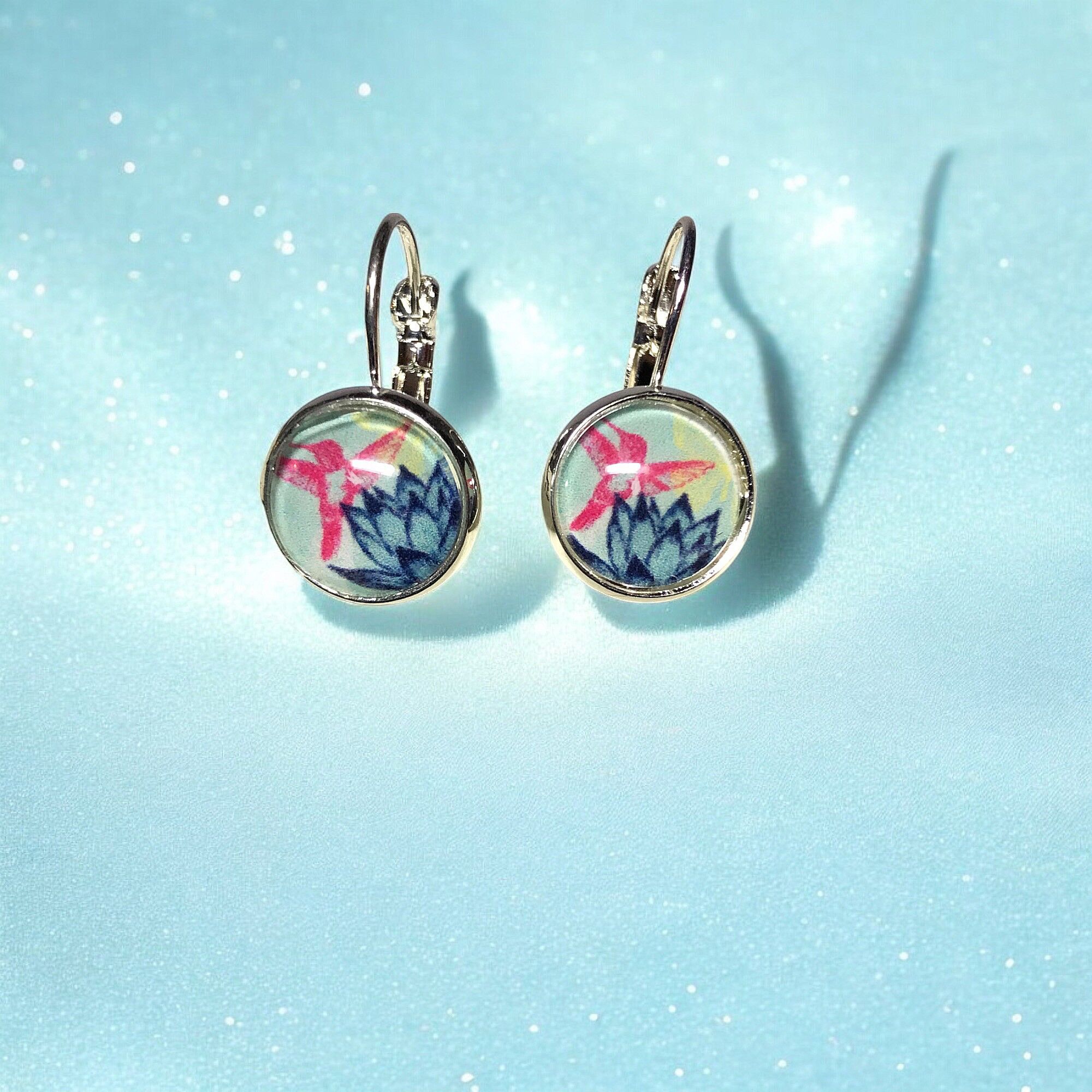 Orecchini "Colibrì" 12mm color argento