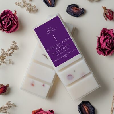 Barrette di cera sciolta botanica, prugna, rosa e patchouli - Barretta di 50 g
