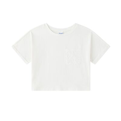 White Short Sleeve T-Shirt for Girls
