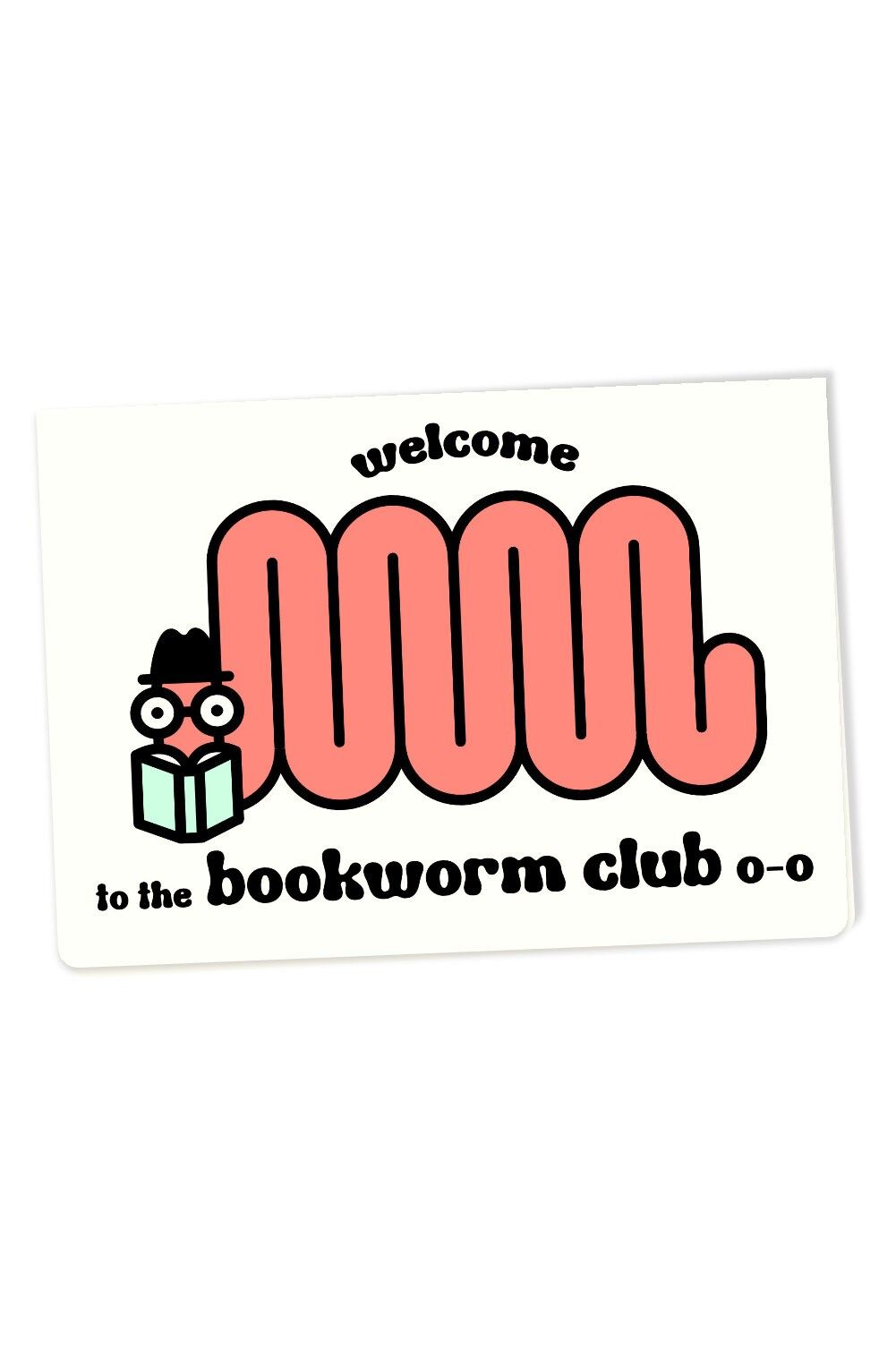 Greeting Card with Envelope C6 Bookworm Club