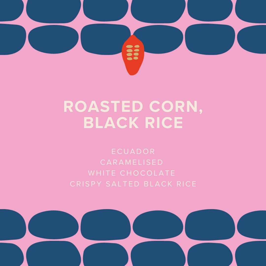 Roasted Corn, Black Rice (33% Caramelised White)