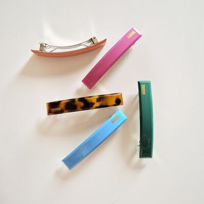 Pinza para el pelo fabricada en Francia, 5 colores