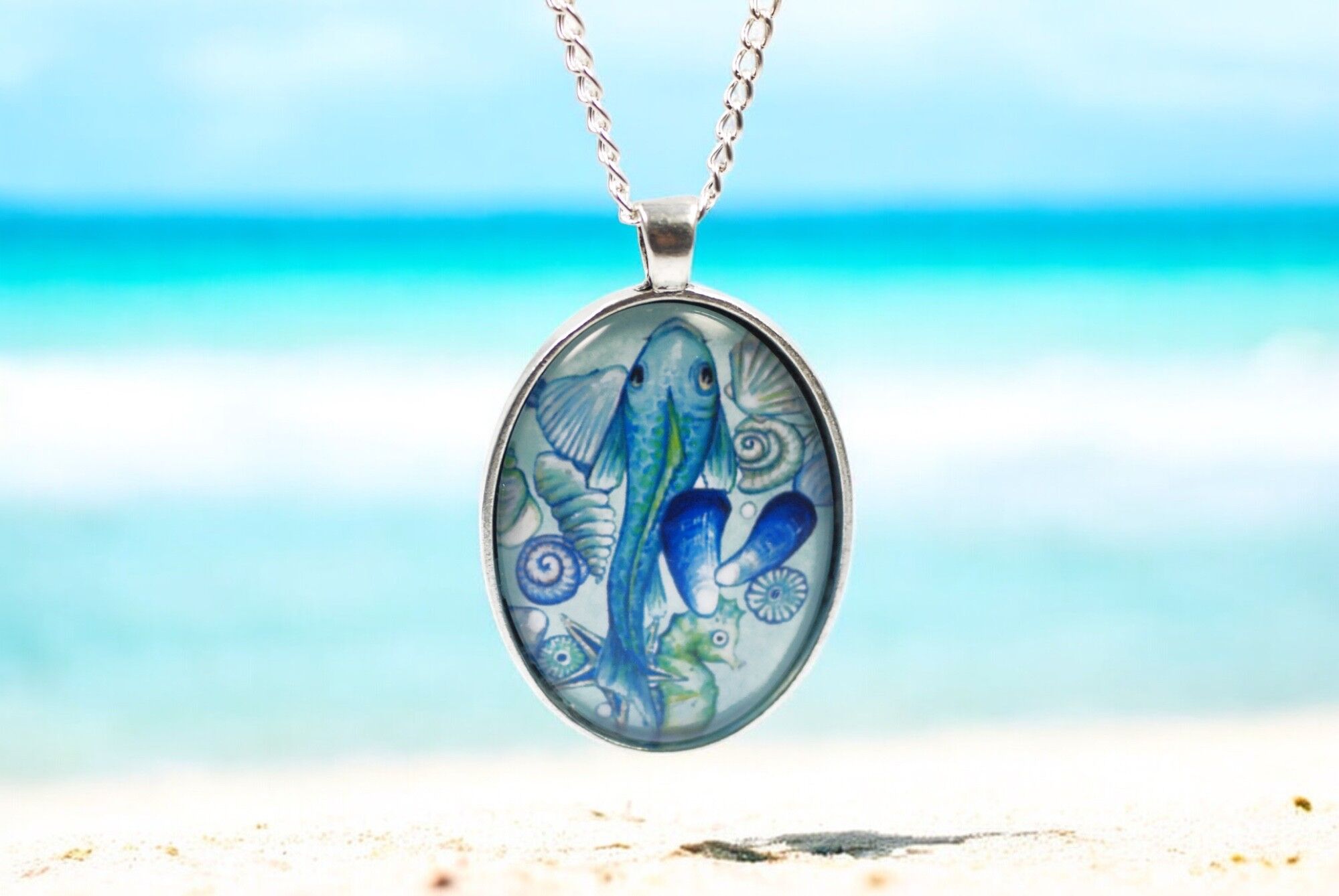 Catena ovale "Atlantis" color argento