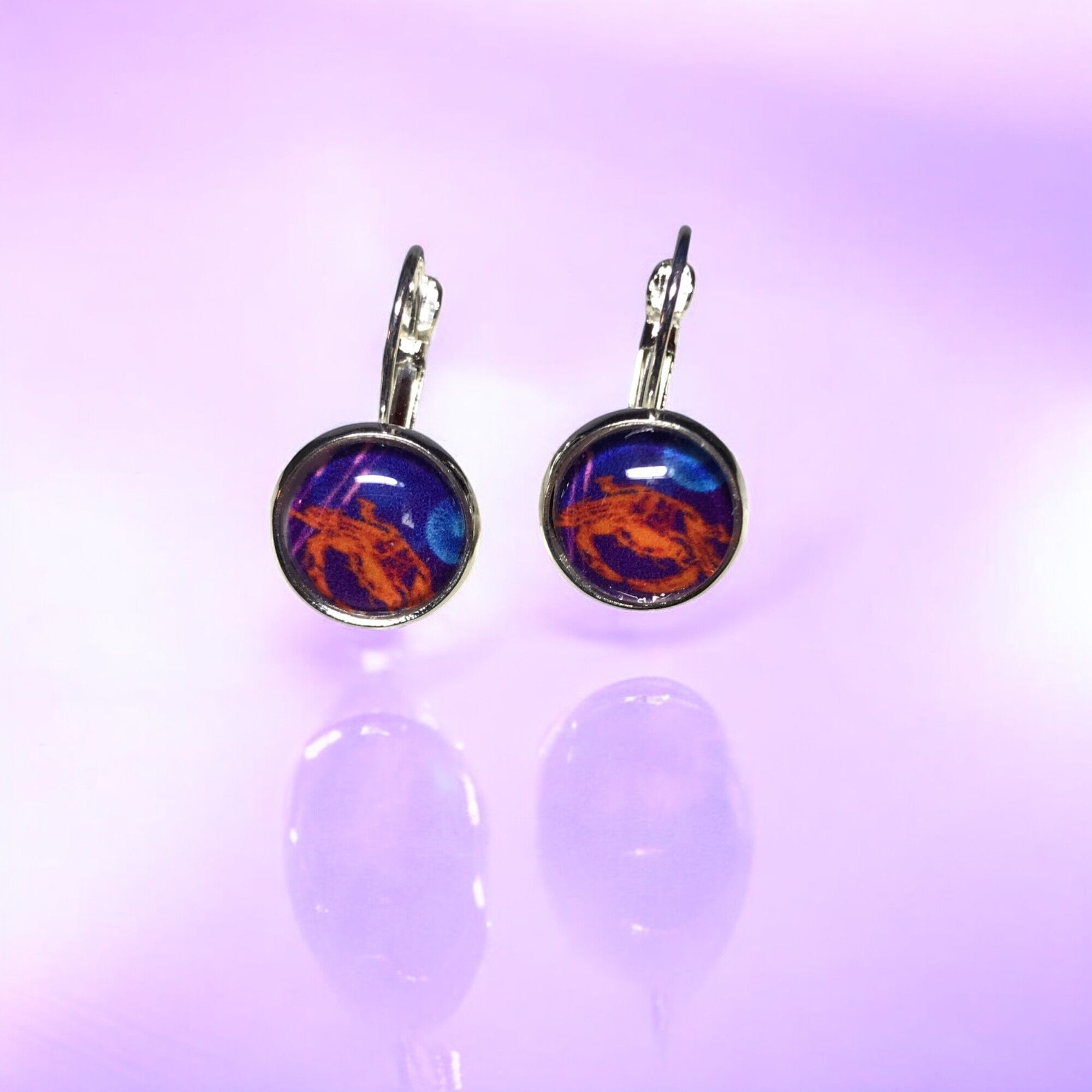 Orecchini 12mm "Dwarslöper" color argento