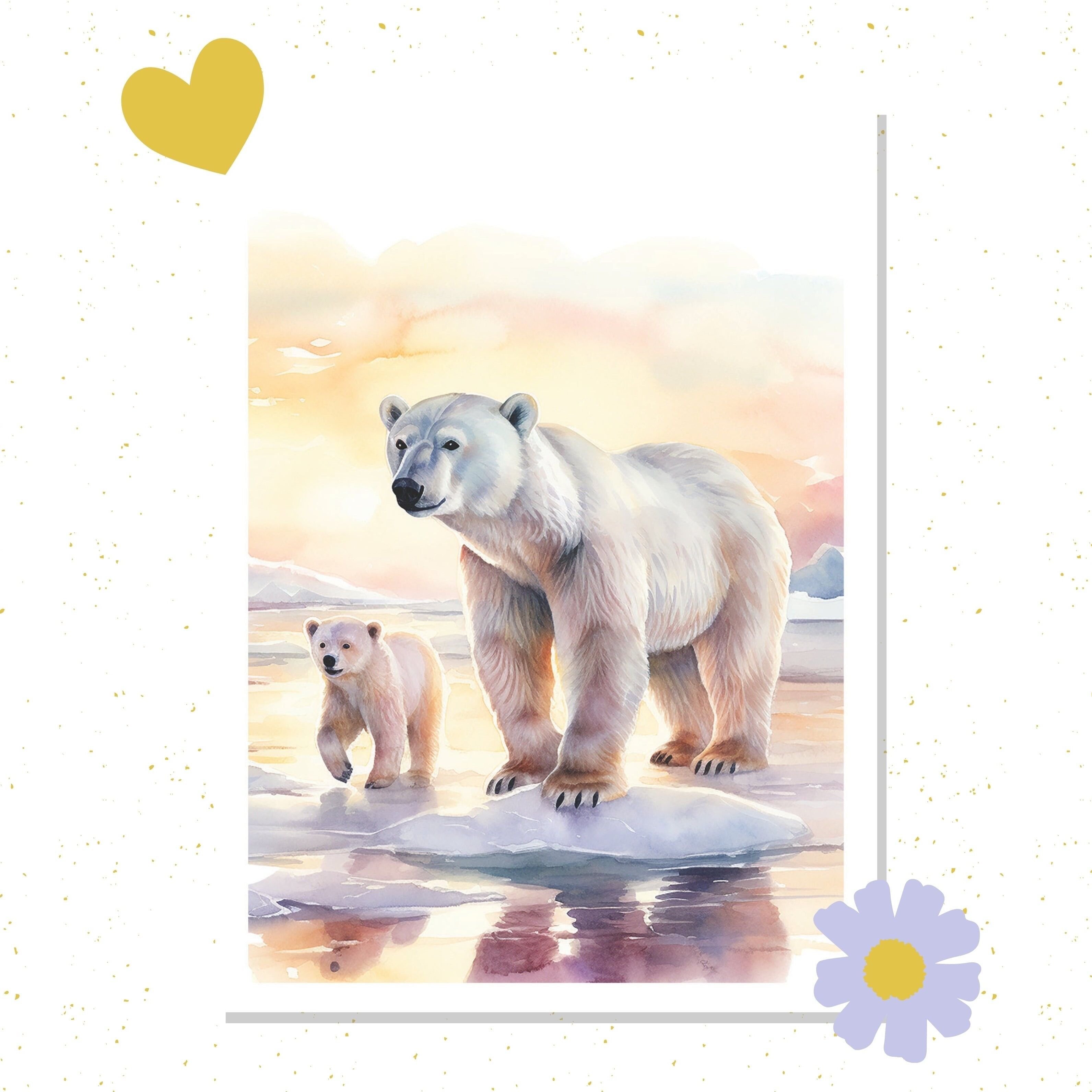 Carte postale des ours polaires