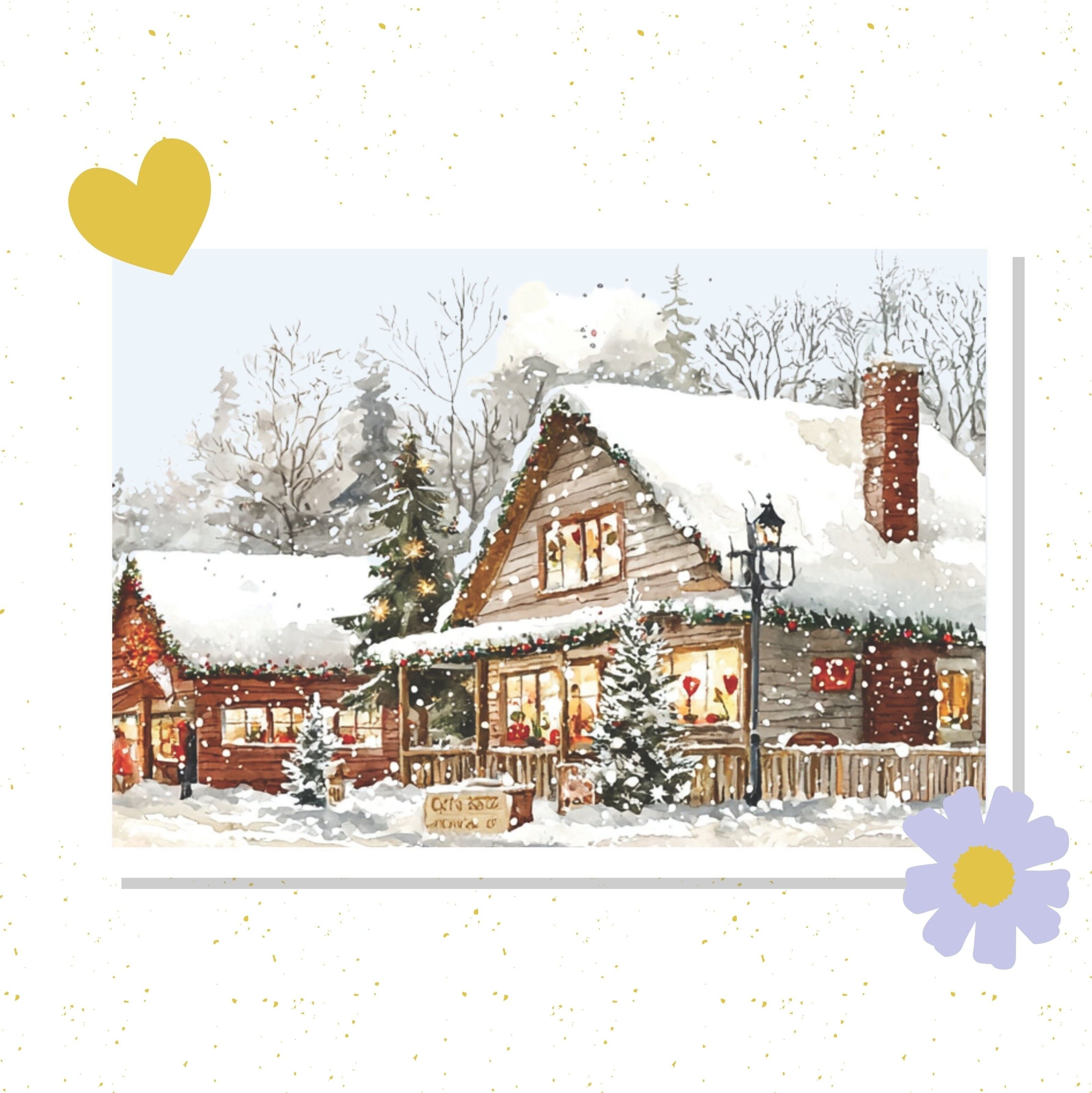 Winterstraße Postkarte