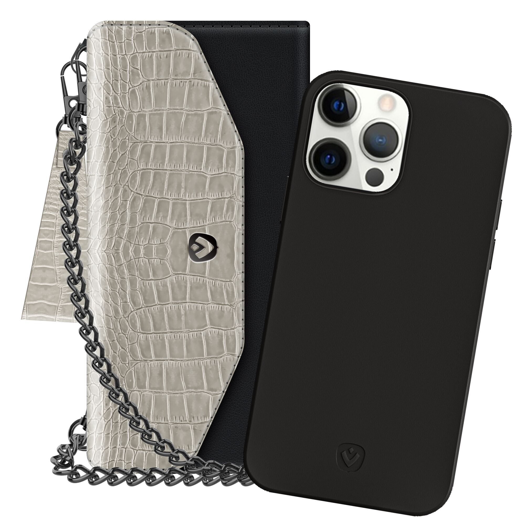 2-in-1 Clutch Luxe iPhone 13 Pro Schwarz