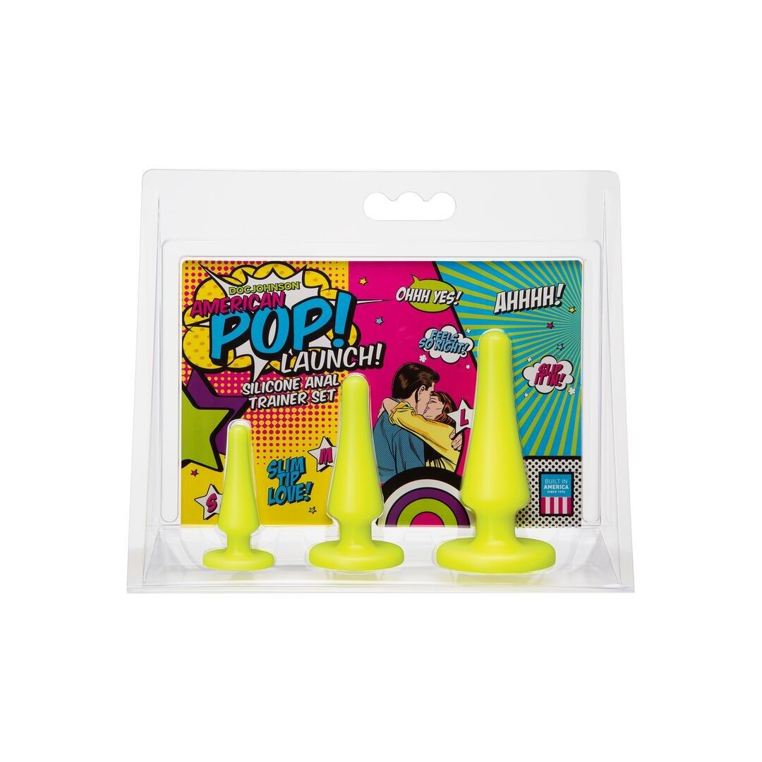 Lancio! Set di allenamento anale in silicone - Giallo