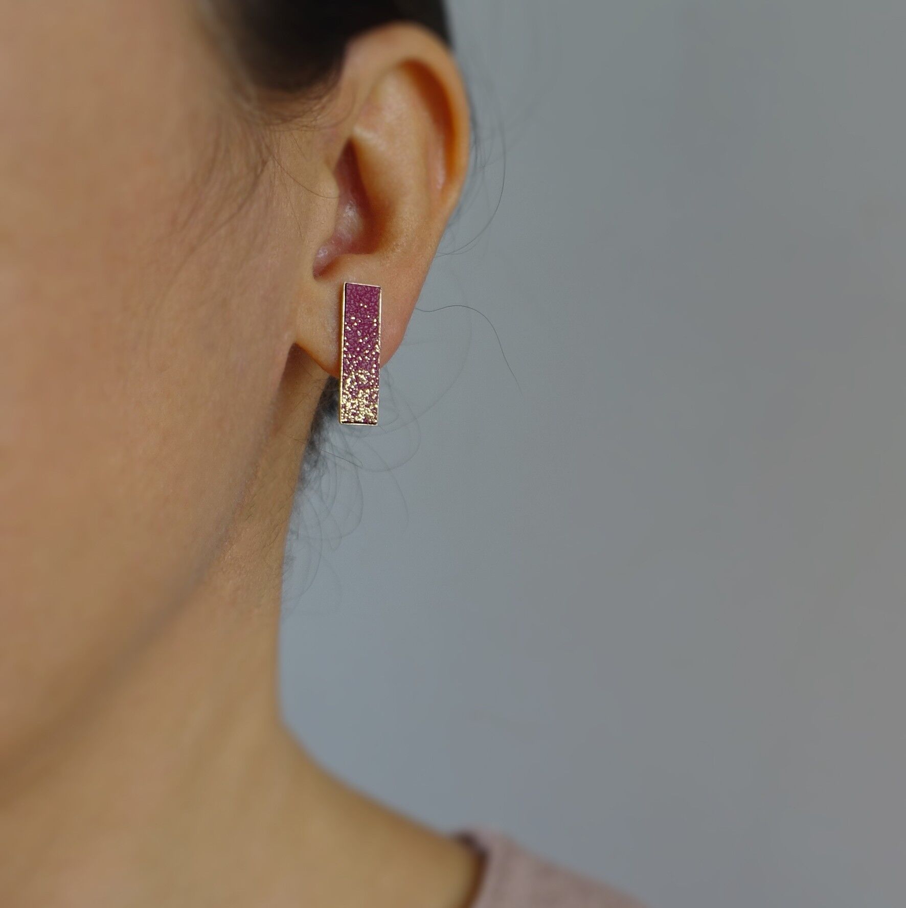 Rechteckige Chips in goldenem Glitzerverlauf - 5 Farben