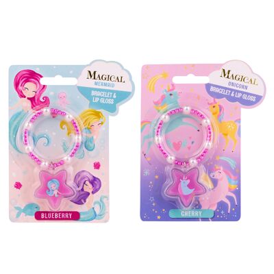 Baumes lèvres sur bracelet MAGICAL UNICORN & MERMAID-8159780