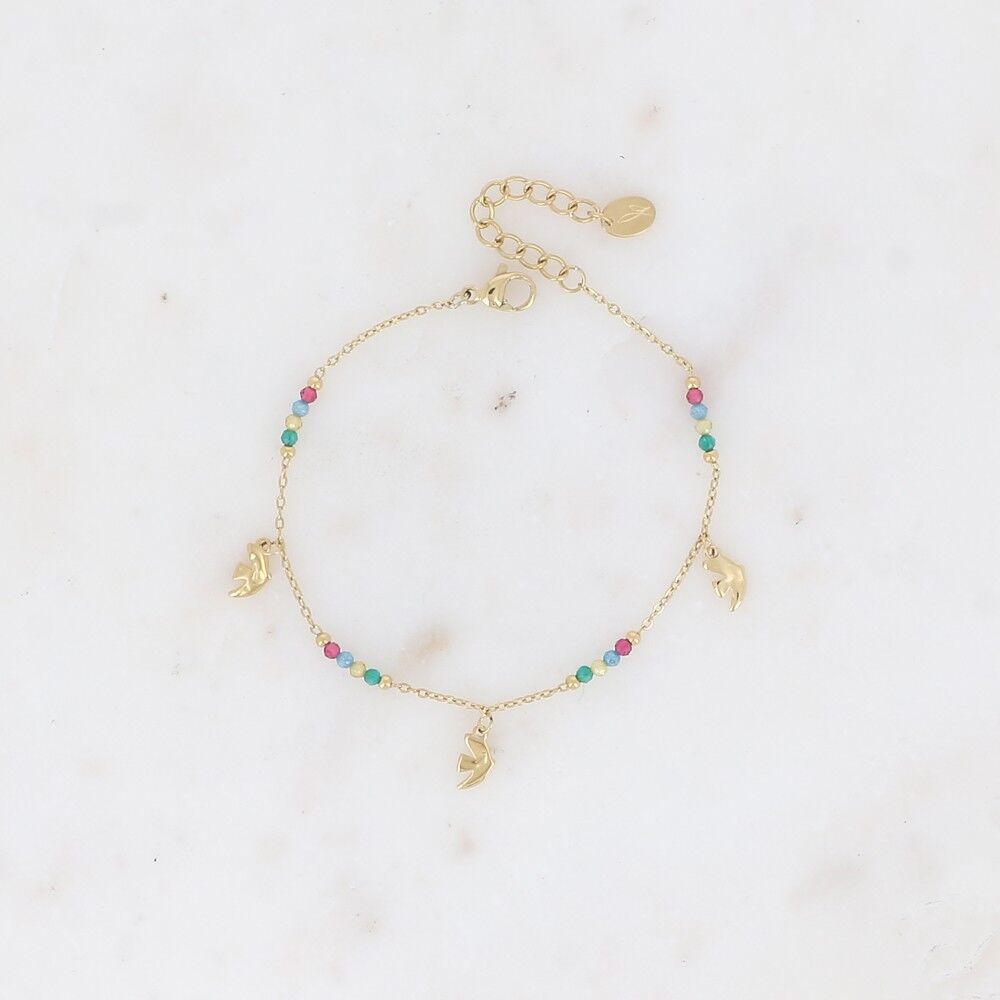 Armband - Vogel und Perlenquasten