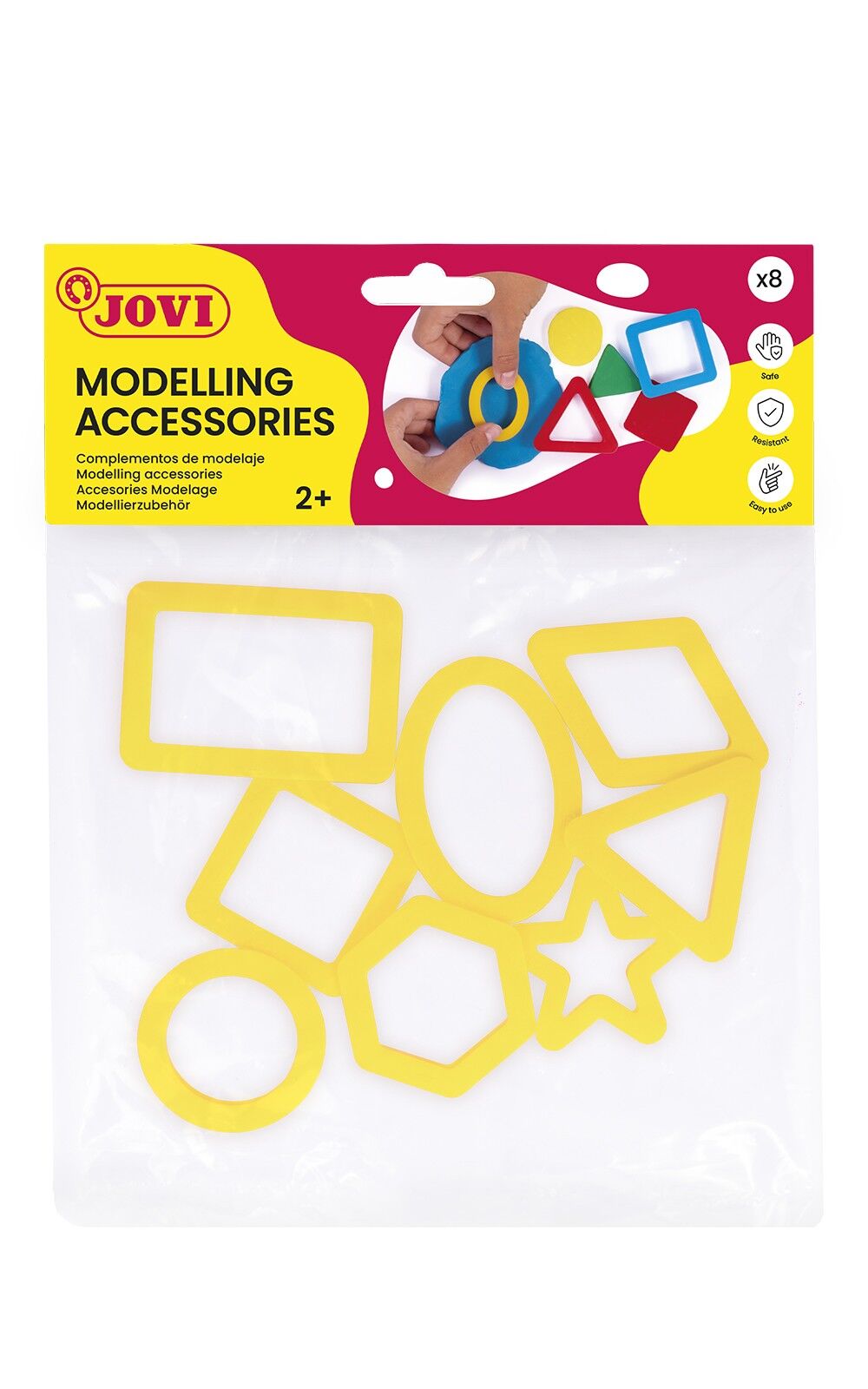 Jovi - ACCESSORI PER MODELLAZIONE Sacchetto da 8 stampi per il taglio di figure geometriche