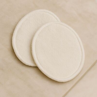 ESPONJA DESMAQUILLANTE X 2 DIAM 8 CM 80% BAMBÚ - 20% ALGODÓN