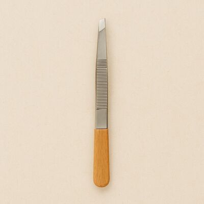 PINCE A EPILER BISEAUTE BOIS DE HETRE