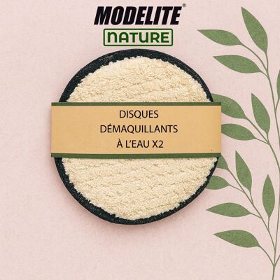 DISCO DESMAQUILLANTE A BASE DE AGUA X 2 - LAVABLE Y REUTILIZABLE - 12CM